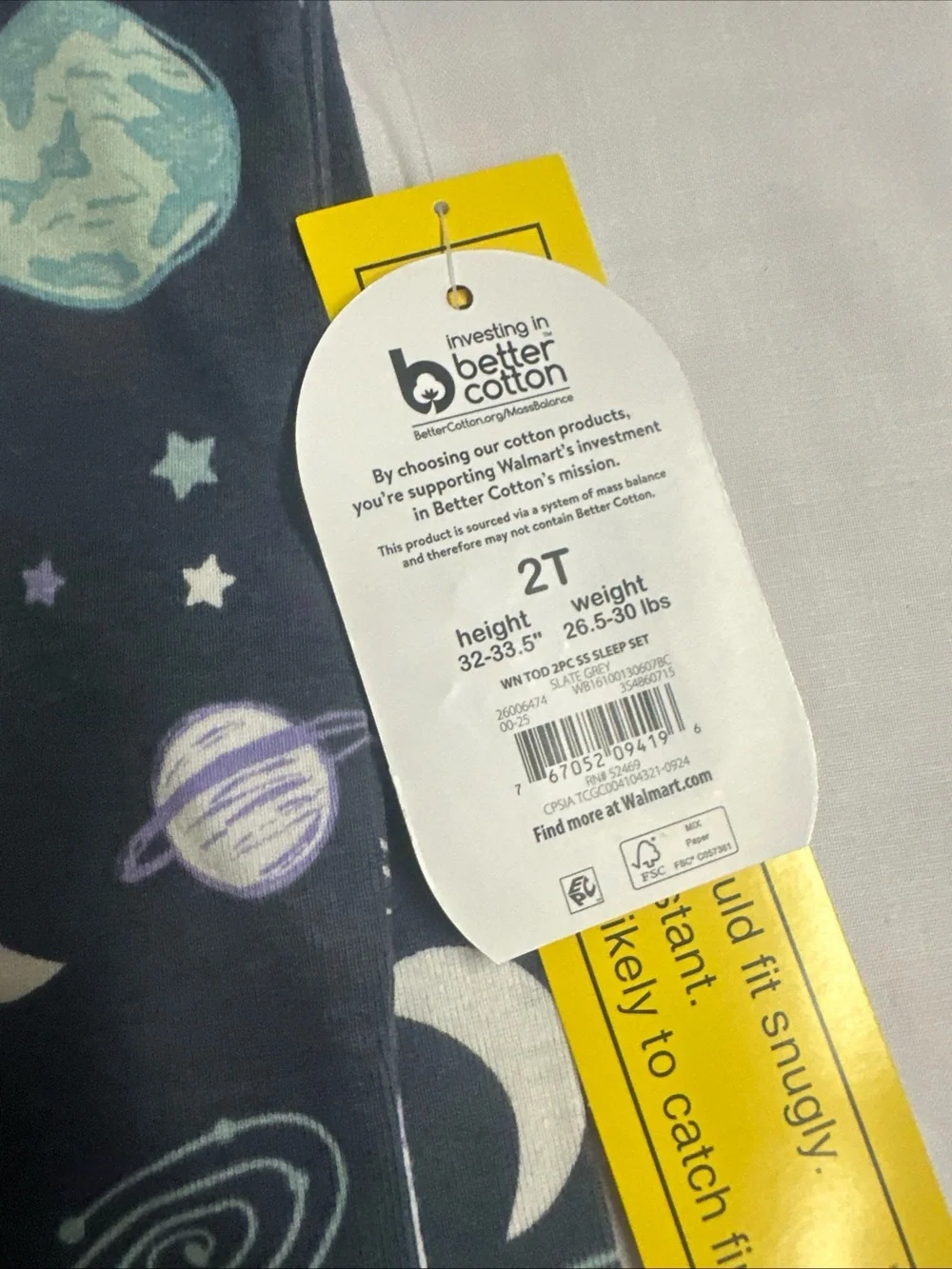 Kids Space-Print Navy Pajama Set - Short Sleeve & Pants